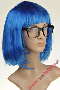 Peruka Krótka Show Girls Granatowa - Dodatki do strojów karnawałowych - miniaturka - grafika 1