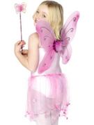 Gadżety na imprezę - Smiffys Szkrzydła i rożdżka różowego motyla 29106 - miniaturka - grafika 1