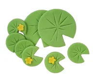 Dodatki do ciast w proszku - Ozdoba na tort figurki liście nenufary 8 szt. - miniaturka - grafika 1