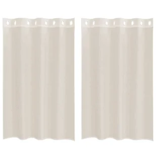 vidaXL Zasłony woalowe z przelotkami 2 szt. Kremowe 140x175 cm - Zasłony vidaXL Zasłony woalowe z przelotkami 2 szt. Kremowe 140x175 cm - Zasłony - miniaturka - grafika 1