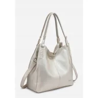 Torebki damskie - Złota Torebka Damska Worek Shopper na Ramię LUIGISANTO Skóra Ekologiczna - miniaturka - grafika 1