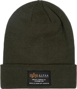 Czapka zimowa ALPHA INDUSTRIES CREW oliwkowa 128924 257 - Czapki damskie - miniaturka - grafika 1