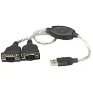 Kable komputerowe i do monitorów - Manhattan Konwerter Adapter Usb na 2x RS232 45cm - miniaturka - grafika 1