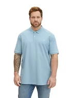 Koszulki męskie - TOM TAILOR Men+ Męska koszulka polo, 26298 - Calm Cloud Blue, XXL - miniaturka - grafika 1