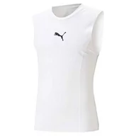 Koszulki męskie - PUMA Bball Compression Sleeveless White Koszulka męska, biały, XXL - miniaturka - grafika 1