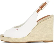 Espadryle damskie - TOMMY HILFIGER Damska flaga HIGH WEDGE ESPAD SLINGBACK Espadryle, biała (Ecru), 5 UK, Biały Ecru, 38 EU - miniaturka - grafika 1