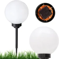 Lampy ogrodowe - Lampa solarna Kula ogrodowa ZENIT czarna 30 cm wbijana 4x LED - miniaturka - grafika 1