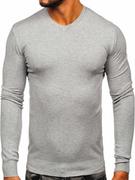 Swetry męskie - Melanżowy sweter męski w serek Denley YY03 - miniaturka - grafika 1