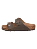 Klapki i japonki męskie - Birkenstock Skórzane klapki "Arizona" w kolorze khaki - miniaturka - grafika 1