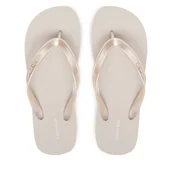Klapki i japonki damskie - Japonki Calvin Klein Flatform Flip Flop Met Tpu HW0HW03120 Srebrny - miniaturka - grafika 1