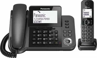 Telefony stacjonarne - Telefon stacjonarny Panasonic Telefon Stacjonarny Panasonic KX-TGF310 Biały Czarny Szary - miniaturka - grafika 1