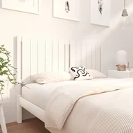 Inne meble do sypialni - vidaXL Wezgłowie łóżka, białe, 145,5x4x100 cm, lite drewno sosnowe - miniaturka - grafika 1