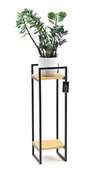 Kwietniki - Kwietnik Metalowy Półka Stojąca 80cm czarny loft - miniaturka - grafika 1