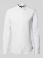 Koszule męskie - Koszula lniana o kroju slim fit z kołnierzykiem typu kent model ‘CAIDEN’ - miniaturka - grafika 1