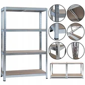 Szafy i regały magazynowe - Regał Magazynowy Garażowy Piwnicy Mocny Metalowy 180x90x40cm Szafka 4 Półki - miniaturka - grafika 1