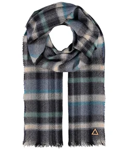 Szalik Męski szal Wełniany wełna odcienie niebieskiego - Apaszki i szaliki męskie - miniaturka - grafika 1