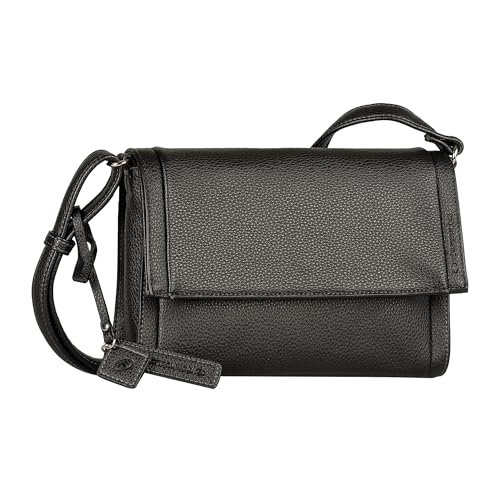 TOM TAILOR Aspen damska torebka z klapką, torba na ramię, mała, czarny, S