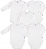 Body dla niemowląt - Body Dłr 5PAK BIAŁE r 104 KLEKLE - miniaturka - grafika 1