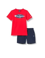 Spodenki damskie - Champion Boy's Legacy Graphic Shop C S/S T-shirty i szorty kompletne, (Czerwony/granatowy), 15-16 Lat - miniaturka - grafika 1