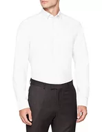Koszule męskie - Jedwabna koszula męska Slim z długim rękawem z kołnierzem button-down Soft Uni Smart Business - miniaturka - grafika 1