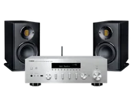 Zestawy stereo - Yamaha R-N602 srebrny + CARINA BS243.4 czarny - miniaturka - grafika 1