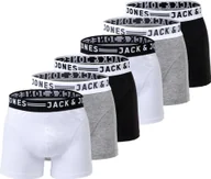 Majtki męskie - JACK&JONES bokserki męskie, zestaw 6 sztuk - SENSE TRUNKS, elastyczna bawełna czarny/szary/biały M - miniaturka - grafika 1