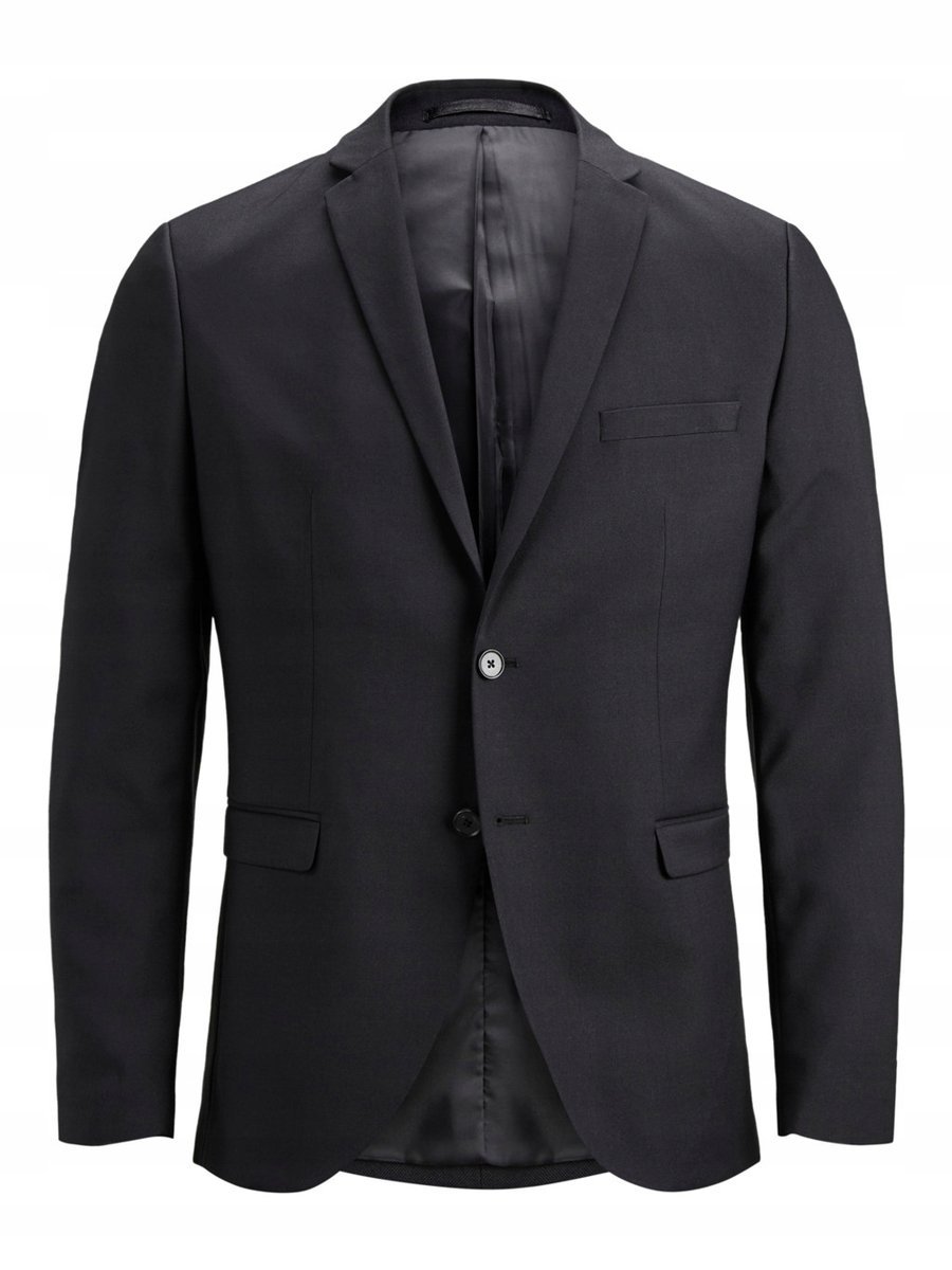 JACK & JONES MARYNARKA Z WEŁNĄ CZARNA 52 1N2A