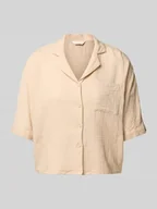 Bluzki damskie - Bluzka z krótkim rękawem o pudełkowym kroju z czystej bawełny model ‘THYRA’ - miniaturka - grafika 1