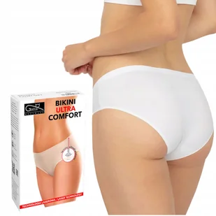 Figi Gatta Bikini Comfort, bezszwowe, Białe, S - Majtki damskie - miniaturka - grafika 1