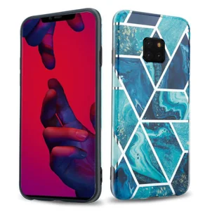Pokrowiec Etui Do Huawei MATE 20 PRO w Niebieskie Fale Marmur No. 13 Obudowa Case Cover Silikon Plecki Cadorabo - Etui i futerały do telefonów - miniaturka - grafika 1