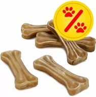 Przysmaki dla psów - Zestaw Barkoo kości do żucia z prasowanej skóry - 12 x ok. 21 cm - miniaturka - grafika 1