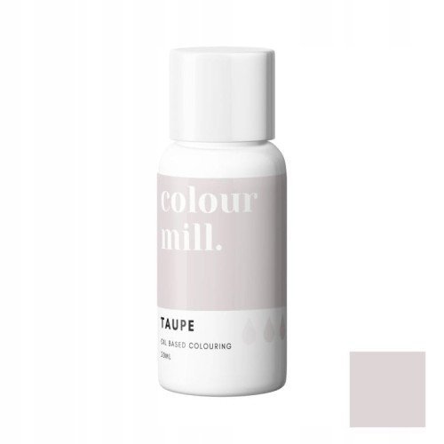 Barwnik olejowy Colour Mill 20ml TAUPE Cielisty Szary SPOŻYWCZY do mas