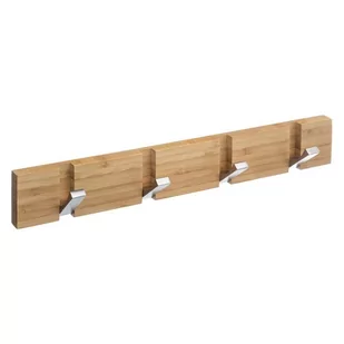 Wieszak do przedpokoju BAMBOO, 4 haczyki srebrne - Wieszaki do szafy - miniaturka - grafika 1