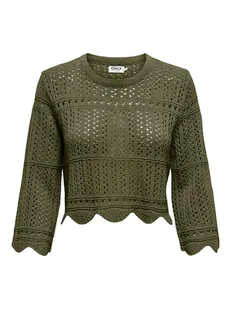 ONLY Sweter w kolorze khaki - Swetry damskie - miniaturka - grafika 1