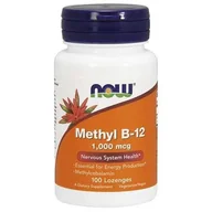 Witaminy i minerały dla sportowców - NOW Methyl B-12 1000mcg - 100 lozenges - miniaturka - grafika 1