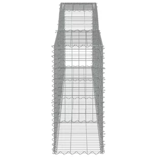 Kosze gabionowe, 9 szt, 400x50x100/120 cm, galwanizowane żelazo - Ogrodzenia - miniaturka - grafika 6