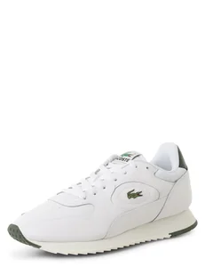 Lacoste Tenisówki z dodatkiem skóry Mężczyźni skóra biały jednolity, 7.5 - Trampki męskie - miniaturka - grafika 1