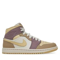 Sneakersy damskie - Sneakersy Nike Air Jordan 1 Mid HV2370 100 Beżowy - miniaturka - grafika 1