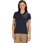 Koszulki i topy damskie - Regatta damska koszulka polo z bawełny stretch z guzikami Navy Polka Dot 8 - miniaturka - grafika 1