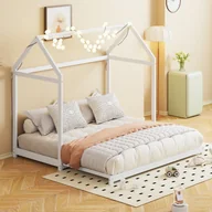 Łóżka dla dzieci i młodzieży - Łóżko dziecięce Fortuna Lai 90/180 x 190 cm, rozkładana sofa, rama łóżka z litego drewna z listwami łóżko pojedyncze łóżko gościnne, białe - miniaturka - grafika 1