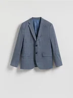 Kurtki męskie - Reserved - Marynarka slim fit w kratę - niebieski - miniaturka - grafika 1