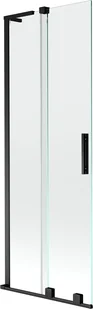 Mexen Velar L parawan nawannowy 2-skrzydłowy rozsuwany 70 x 150 cm, transparent, czarny - 896-070-003-01-70 - Parawany nawannowe - miniaturka - grafika 1
