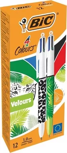 Długopis 4 Colours Velour mix 12szt) BIC - Przybory szkolne - miniaturka - grafika 2