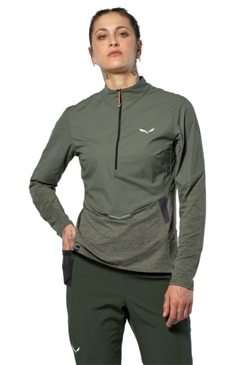 Salewa Koszulka trekkingowa damska Pedroc Dry Wind HZ Women zielona 38_M
