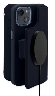 Etui Decoded Detachable Wallet Case skórzane z MagSafe z klapką do iPhone 14 Plus - granatowe - Etui i futerały do telefonów - miniaturka - grafika 1