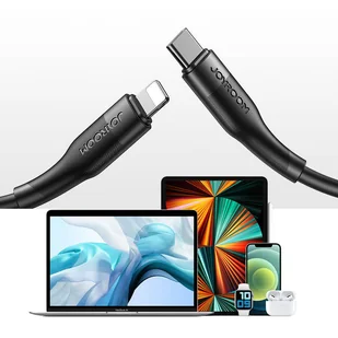 Joyroom kabel przewód USB Typ C - Lightning Power Delivery 20W 2,4A 0,25m czarny (S-02524M3 Black) - Kable USB - miniaturka - grafika 6