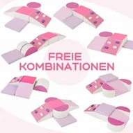 Zabawki interaktywne dla dzieci - Miękkie klocki konstrukcyjne Duże piankowe klocki dla dzieci zestaw 6 szt. - miniaturka - grafika 1