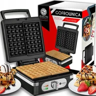 Gofrownice - Gofrownica Electo gofrownica 2000w xxl 2 gofry z regulacją temperatury puszyste gofry solidna - miniaturka - grafika 1