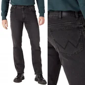 Spodnie męskie - Wrangler STRAIGHT Authentic Grey KLASYCZNE PROSTE SZARY DżINS W34 L32 - miniaturka - grafika 1