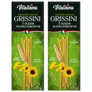 NaturaVena Paluszki chlebowe Grissini z olejem słonecznikowym Zestaw 2 x 125 g - Paluszki - miniaturka - grafika 1